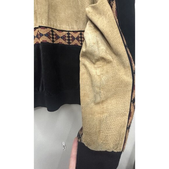 Vintage Adler Leather Jacket Men’s Large Southwestern Aztec Bomber Zip Up 90s - Picture 9 of 13
